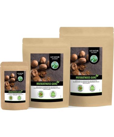 Whole nutmeg (125g) 20-25 nutmegs 100% natural no additives vegan - Buy Online on GoSupps.com