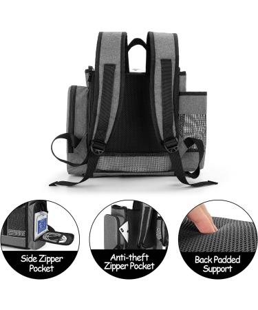 CURMIO Portable Oxygen Concentrator Backpack - Gray Travel Bag for Inogen One, Oxygo, Caire, SimplyGo Mini POC Units - Machine and Accessories Case (Bag Only) - Buy Online on GoSupps.com