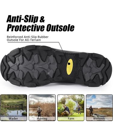 DRYCODE Men's 5.5mm Neoprene Insulated Waterproof Anti-Slip Rubber Boots - Size 6-14 Black - Buy Online on GoSupps.com