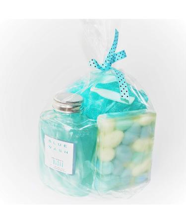 Bath Gift Set | Glycerin Soap Mesh Sponge & Seaweed Cream - Perfect Spa Gift for Her Him & Teens - Buy Online on GoSupps.com