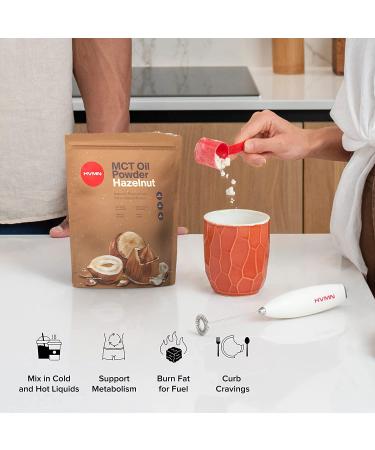 H.V.M.N. MCT Oil Powder - Vanilla Flavor | Energy-Boosting Keto Creamer for Mental Clarity | Add to Coffee, Shakes, Baked Goods | 25 Servings - Buy Online on GoSupps.com