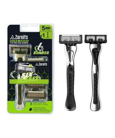 UltraSmooth Razor | Premium Shaving Experience for All Skin Types | 6 Precision Blades for Effortless Glide & Comfort - Buy Online on GoSupps.com