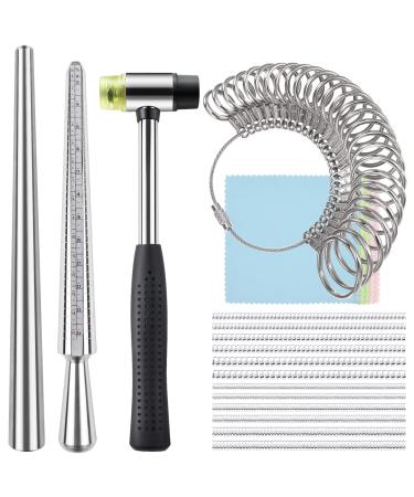 Ring Mandrel, IKOCO Ring Sizer Measuring Tool Steel Ring Size Adjusters for Loose Rings Measure Repair