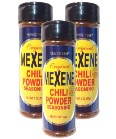 Mexene Original Chili Powder Seasoning 3oz Bottle (Pack of 3) 3 Ounce (Pack of 3)