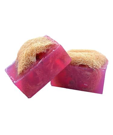 Luffa Soap Bar (4.5oz) - Exfoliating Handmade Glycerin Soap - Amazing Grace by Falls River Soap - Ideal for All Skin Types - Buy Online on GoSupps.com