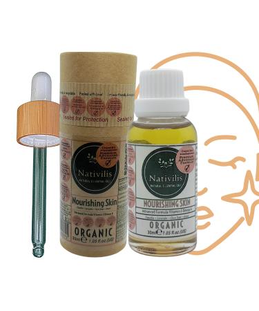 Native Natural Nativilis Organic Copaiba Facial Serum 30ml with Lavender Sage Musk Argan Oil and Vitamin E Moisturizing and AntiWrinkle