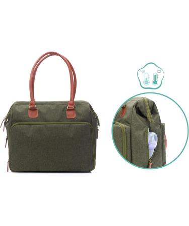 Fillikid Oxford Diaper Bag - Large Baby Backpack for Strollers | Dark Green Travel Bag with Hooks & Diaper Pad - Buy Online on GoSupps.com