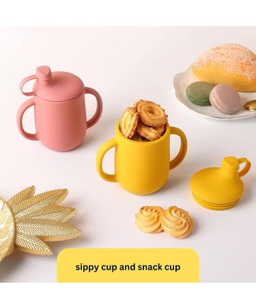 Silicone Sippy Cup for Baby | 6m+ | 8oz | Safe & Sustainable (Pink) - Buy Online on GoSupps.com