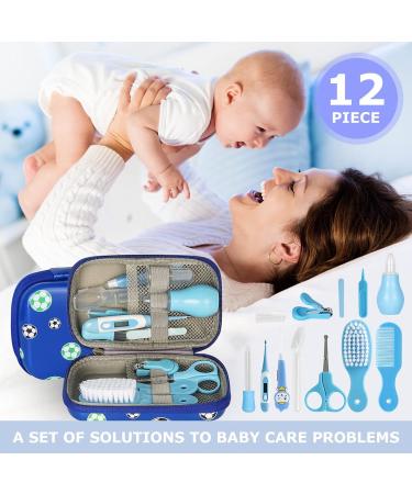 RoseFlower 12 in 1 Baby Grooming Kit - Newborn Healthcare Essentials Blue - Buy Online on GoSupps.com
