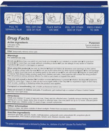 HealthWise 4% Lidocaine + 1% Menthol Pain Relief Patch | Maximum Strength - Buy Online on GoSupps.com