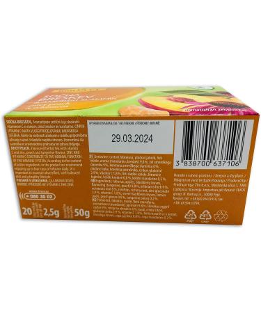  UPSY Alpine Fruit Tea - Best Aromatic Herbal Tea with Peach and Zinc Flavor - 4 packs of 20 bags (80 tea bags) (green tea peach juice with zinc - 80 bags) - Buy Online on GoSupps.com