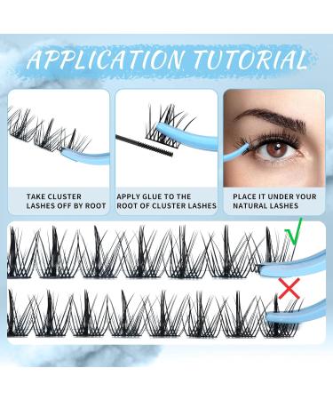 84 Pcs Cloudy D-12mm Lash Clusters - DIY Eyelash Extensions for Individual Lashes with Thin Band - Soft and Natural Look - Buy Online on GoSupps.com