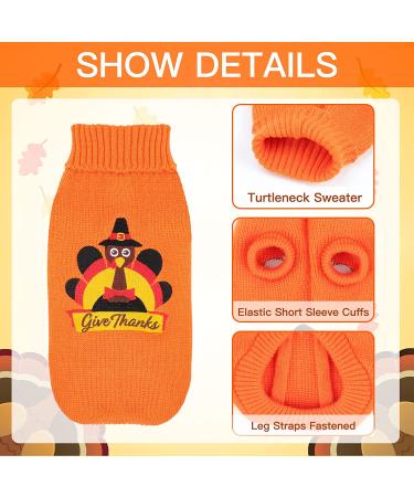 HUMLANJ 2-Pack Knitted Cat Sweater | Thanksgiving Turtleneck Turkey Kitty Sweater | Pet Cat Sweaters for Warmth | X-Small - Buy Online on GoSupps.com