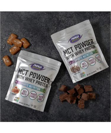 Now Foods MCT Powder with Whey Protein - Chocolate Mocha, 1 lb (454 g) | Sports Nutrition - Buy Online on GoSupps.com