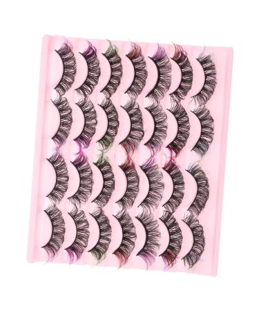 14 Pairs false lashes lash clusters cluster lashes colored lash extensions false lash extensions curl lash clusters individual lashes fake lashes eyelash Imitation extend