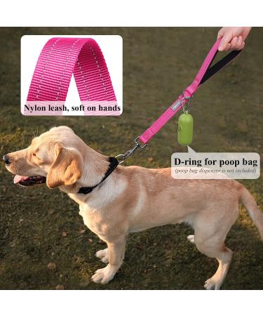 Vivaglory Short Dog Leash 46cm - Pink Traffic Leash for Medium & Large Dogs | Durable Training Line - Buy Online on GoSupps.com