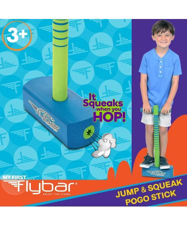 Flybar My First Foam Jump and Squeak Pogo Stick - Safe Pogo Stick for Kids Ages 3 & Up (Blue) - Buy Online on GoSupps.com
