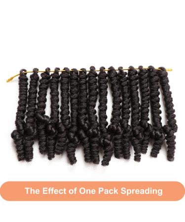 Lifabeauty 8 Packs Short Spring Twist Crochet Hair 4 Inch 2# - Pre-Looped Curly Crochet Braids for Black Women and Kids - Buy Online on GoSupps.com