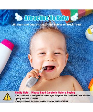 Baby Electric Toothbrush with Smart LED Timer and Sonic Technology - Blue | Ages 0-3 Years - Buy Online on GoSupps.com