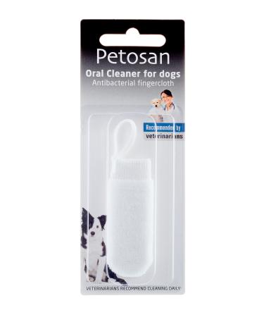 Petosan Oral Cleaner Fingerbrush Microfiber Cloth for Dogs - Pet Dental Care 1 count (Pack of 1)