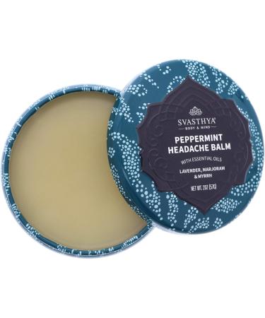 SVASTHYA BODY & MIND Peppermint Headache Balm - Natural Relief for Sinus Migraine & Stress - 3 Pack Made in USA - Buy Online on GoSupps.com