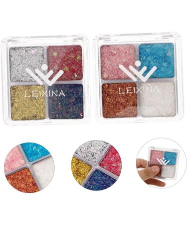 AUTSUPPL 2pcs Glitter Eye Makeup Sparkly Eyeshadow Eyeshadows Eyeshadow Single Makeup Eyeshadow Face Glitter - Buy Online on GoSupps.com