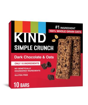 KIND Simple Crunch Bars, Dark Chocolate & Oats, 56 Oz, 40 Count, Pack of 8 Dark Chocolate & Oats 7 Ounce (Pack of 8)