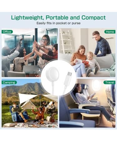 Apple Watch USB C Magnetic Charger Cable | Fast Charging Compatible with Series 7-1 SE | 3.3FT Type C Cord for 45mm-38mm Watches - Buy Online on GoSupps.com