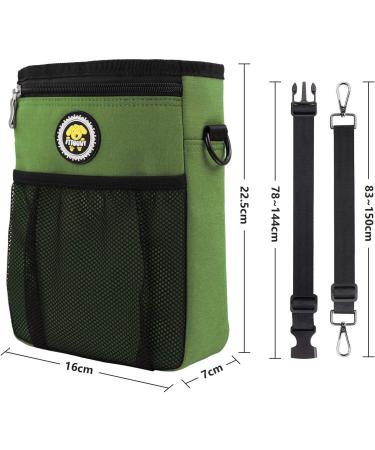 Waterproof Dog Food Bag for Training - Fttouuy XL Green with Carabiner - Ideal for International Shipping - Buy Online on GoSupps.com