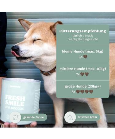 Mammaly Fresh Smile Dental Care Snacks for Dogs | 180 Pieces | Award-Winning Bad Breath Remedy - Buy Online on GoSupps.com