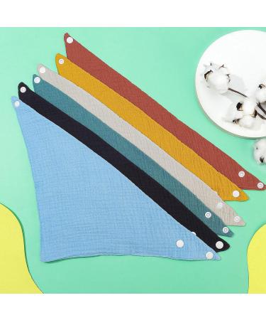 Buy Auidy_6txd Baby Triangle Bib Set - 6 Soft Absorbent Muslin Drool Bibs with Adjustable Buttons for International Shipping - Buy Online on GoSupps.com