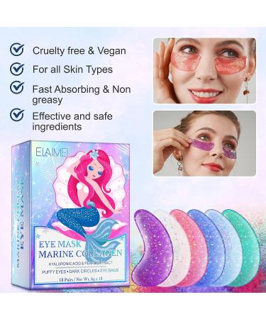 Marine Collagen Pearl Eye Masks - Reduce Wrinkles, Puffy Eyes, Dark Circles & Eye Bags - Vegan Cruelty-Free Self Care (18 pairs) - Buy Online on GoSupps.com