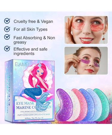Under Eye Patches (18 Pairs) - Anti-Aging Eye Mask with Marine Collagen & Hyaluronic Acid for Dark Circles & Puffiness - Buy Online on GoSupps.com