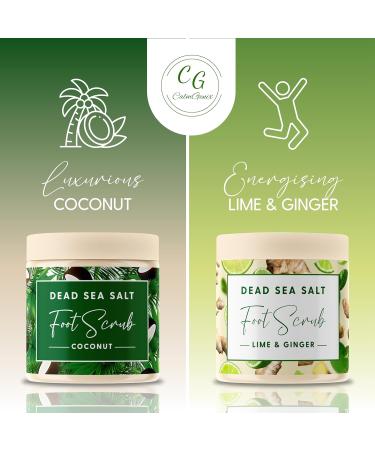 CalmGenix Coconut & Ginger Lime Foot Scrub Set with File - Exfoliating Feet Care Gift for Women and Men | Foot Spa Kit for Pampering Pedicure - Buy Online on GoSupps.com