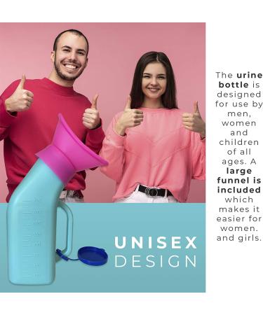 MINION Portable Urinal for Women and Men - Travel Porta Potty for Camping, Hiking & Travel - Adult Travel Potty with Male and Female Attachments - Includes Bag and Handkerchiefs - Buy Online on GoSupps.com