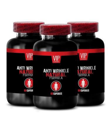 Anti-Wrinkle Complex - Anti-Wrinkle Turmeric Root Blend Vitamin E Hydrolyzed Collagen Green Tea Leaf Complex L-Glutathione Beauty Complex Grape Seed Glow Renewal Niacin Aloe Vera 3Bot