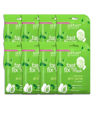 Alba Botanica Fast Fix Sheet Mask - Anti-Acne Papaya (Pack of 8) | Clear Skin Solution | Ships Internationally - Buy Online on GoSupps.com