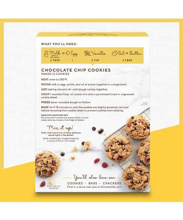 Simple Mills Almond Flour Chocolate Chip Cookie Mix - Gluten Free, Nutrient Dense - 9.4oz (Pack of 3) - Buy Online on GoSupps.com