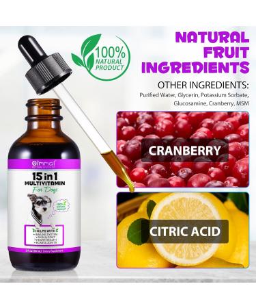 Dogs Vitamins and Supplements with Glucosamine & Cranberry 15 in 1 Multivitamins Supports Dogs Hip and Joint Immune Health Skin Coat Heart Health for Small Medium and Large Dogs - Buy Online on GoSupps.com