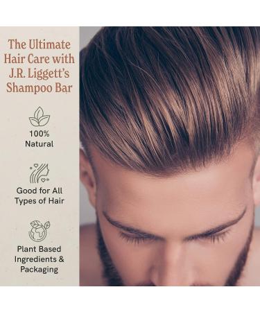 J R LIGGETT'S Herbal Formula Shampoo Bar Set of 3 - All-Natural, Detergent & Sulfate-Free - Nourish Hair Follicles with Antioxidants and Vitamins - Buy Online on GoSupps.com