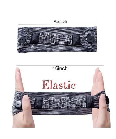 Zoldag Button Headbands for Doctors and Nurses - Non Slip Hair Bands for Yoga and Sports - Buy Online on GoSupps.com