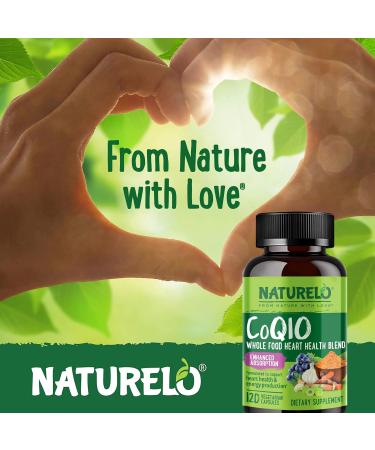 NATURELO Whole Food CoQ10 Supplement 120 Veg Capsules Heart Health Blend Powerful Antioxidant CoQ10 100mg Supports Energy Production CoQ10 Capsules 120 Count (Pack of 1) - Buy Online on GoSupps.com
