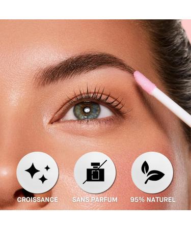 ROSEBROW Natural Eyebrow Growth Serum by ROSEGOLD Eyebrow Serum Grows + Fuller + Longer + Thicker Made in France Hormone-Free Vegan (1 Month Treatment) - Buy Online on GoSupps.com