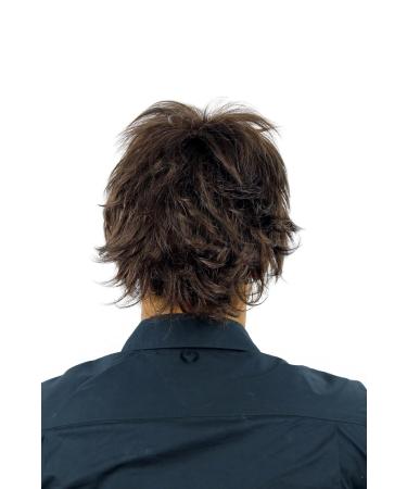 Shop Wig Me Up WL-0018-4/33: Men's College Rock Star Wig - Voluminous Dark Brown Reddish Brown Strands - Buy Online on GoSupps.com