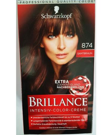 Schwarzkopf - Intense Shine Coloring Cream - 874 Velvet Brown