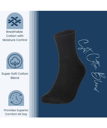 Special Essentials Men's Diabetic Ankle Socks 12-Pack - X-Large Black/Grey/White - Buy Online on GoSupps.com