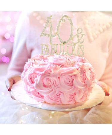 D coration de g teau de 40e anniversaire avec l'inscription en anglais 40&Fabulous (fran ais non garanti) 40 & Fabulous Gold - Buy Online on GoSupps.com