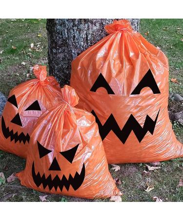 8-Piece Pumpkin Leaf Bags Halloween Collection for Easy Leaf Disposal - Buy Online on GoSupps.com