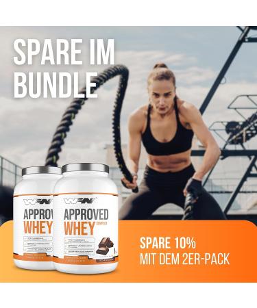 WFN APPROVED Whey Chocolate Protein Powder - 2x1kg - Isolate & Lactase - 33 Portions - Made in Germany - Premium Solubility - Buy Online on GoSupps.com