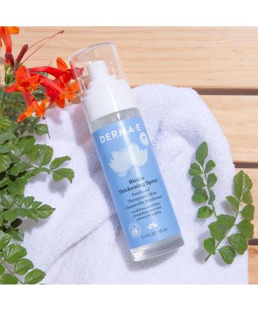 DERMA-E Biotin Thickening Spray 3.3 Fl Oz - Hair Volume & Texturizer Spray with Protein, Panthenol, Mint & Chanterelle Mushroom - Buy Online on GoSupps.com